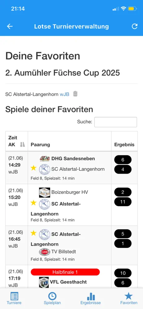 Lotse Turnierverwaltung screenshot 2