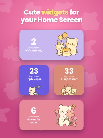 Cute Countdown: Day Counter iPad screenshot