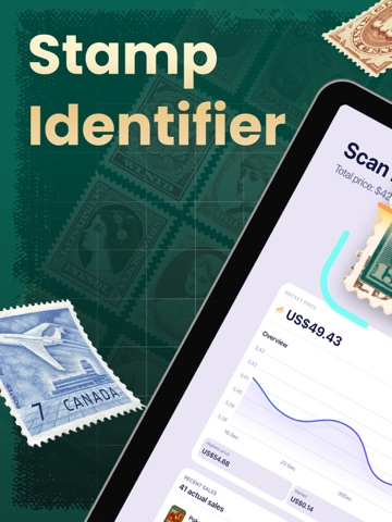 Stamp Identifier: Scan & Value iPad screenshot