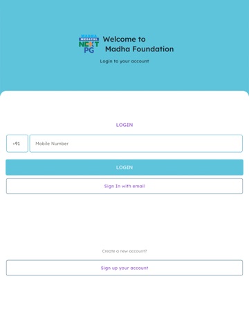 Madha Foundation iPad screenshot
