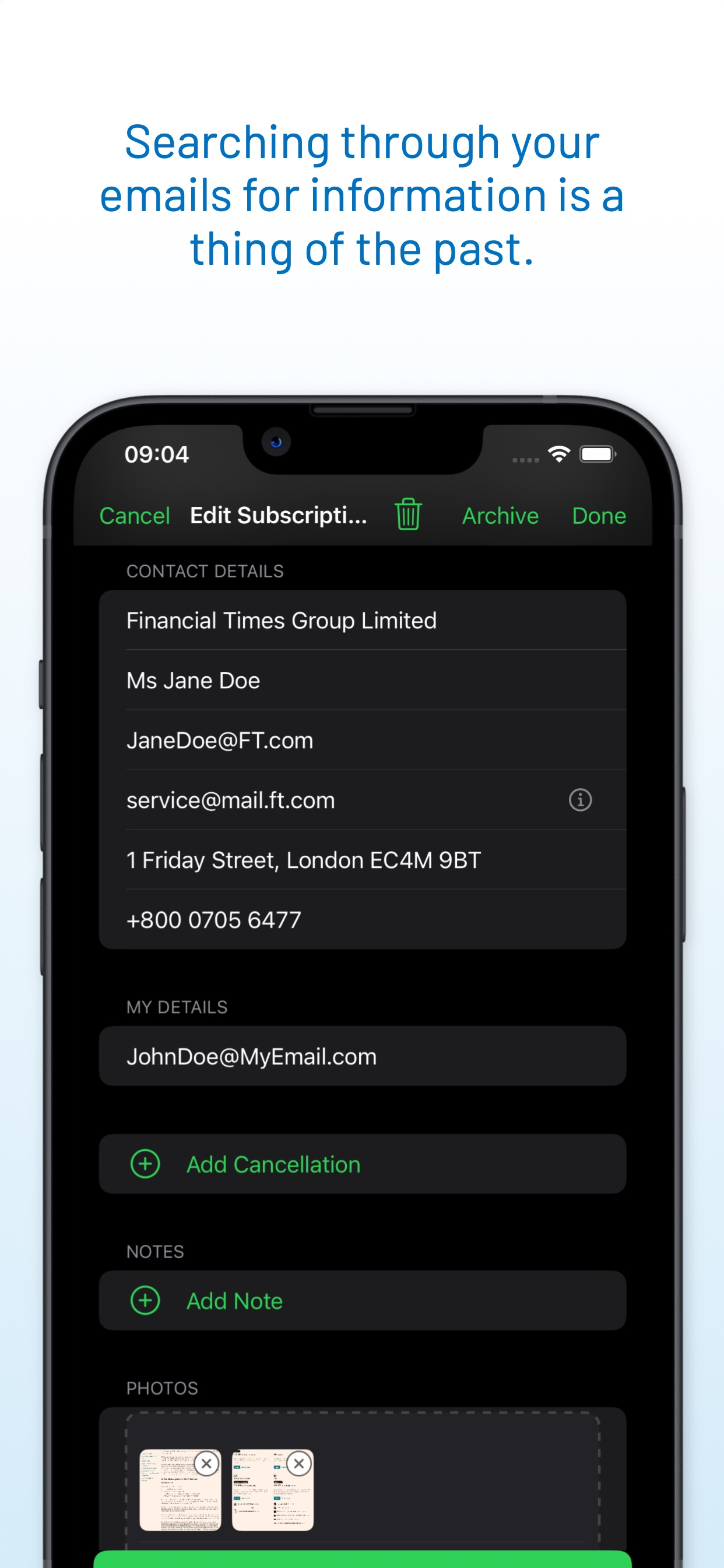 Subscription Organizer screenshot 7