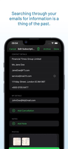 Subscription Organizer Screenshot 7 of 9