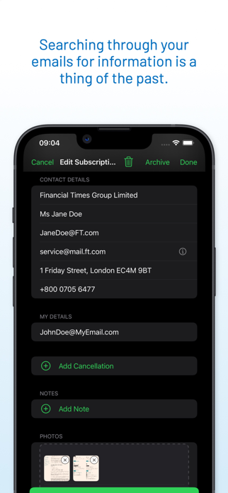 Subscription Organizer Screenshot 7 of 9