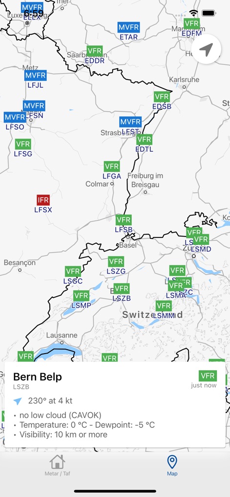 Aviation weather - METAR & TAF - Weather App | MWM