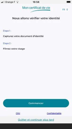 Capture d'écran de Mon Certificat De Vie sur iPhone 4