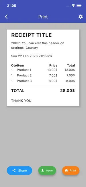 Receipt generator app screenshot 3