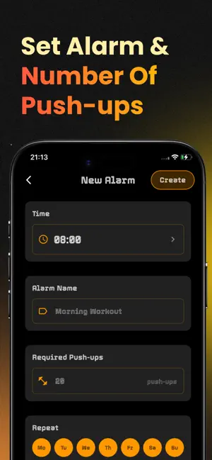 Pushy - Push Ups Alarm iPhone screenshot 3