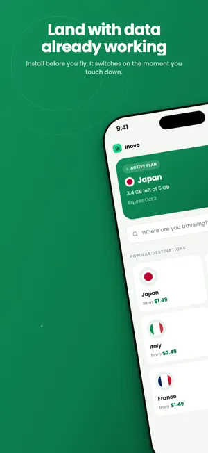 Inovo eSIM: Travel Internet screenshot 1