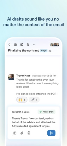 Upstream - Email screenshot