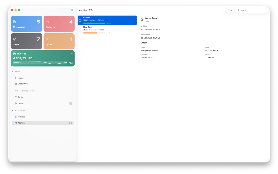 #9. MirCRM (macOS) Von: Burzcast SRL
