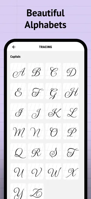 Calligraphy Practice · Cursive screenshot 3