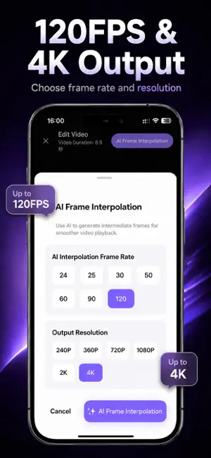 AI Video Smoother: 120FPS screenshot 4