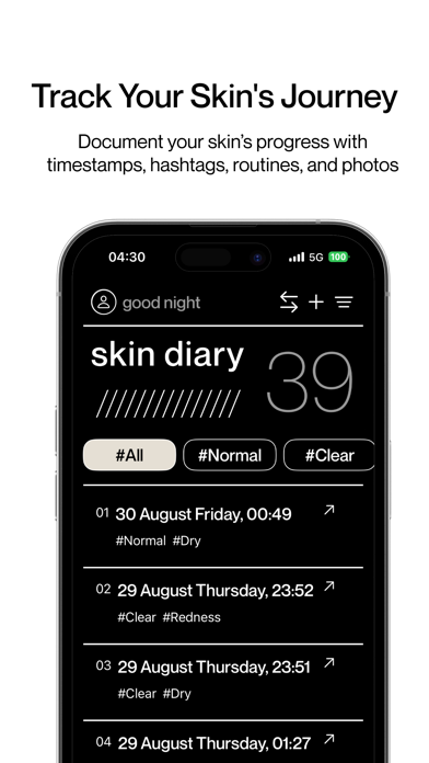 Skin Diary: Track & Glow Screenshot