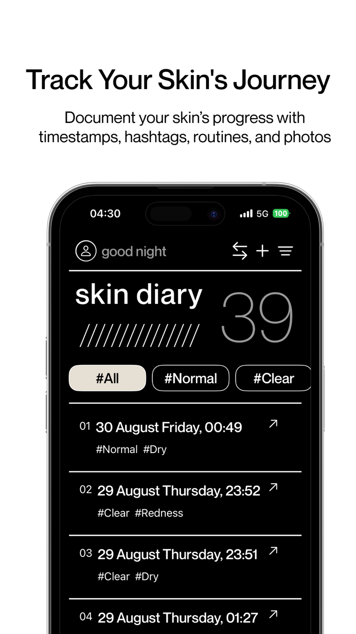 Skin Diary Track  Glow