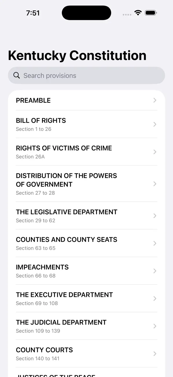 #3. Kentucky Constitution (iOS) Podle: AMOS DALTON YORK