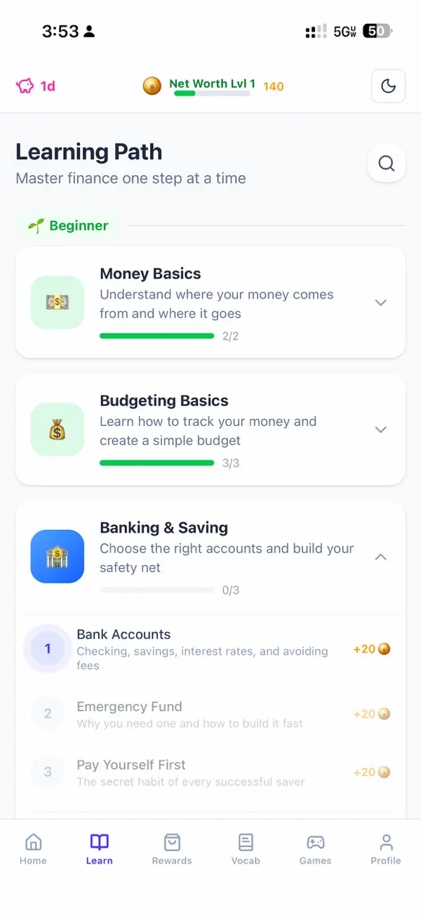 #1. LearnFi (iOS) Ved: Sanjay Guragain