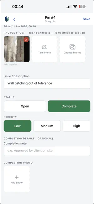 Snagger - Snag Lists & Reports screenshot 4