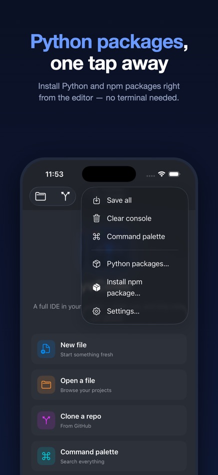 #3. Visual Code Editor - vCode (iOS) De: Devang Samirbhai Shah