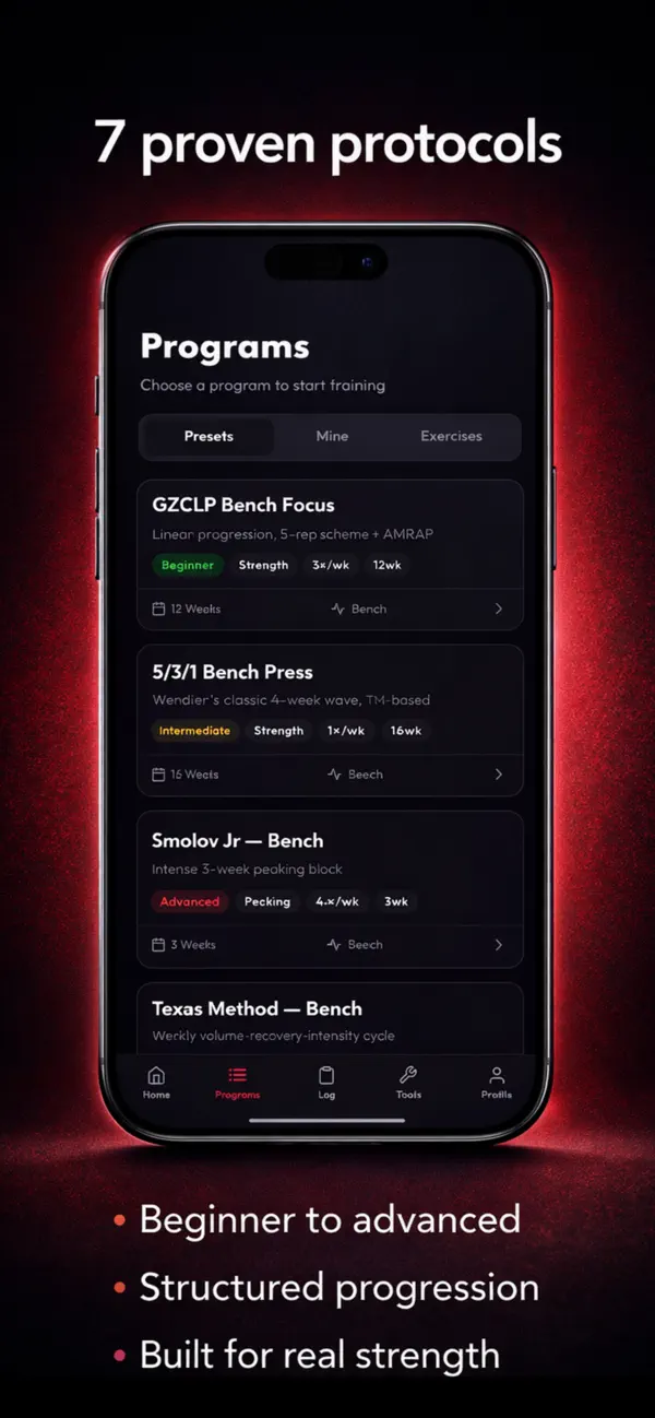 Screenshot #3 pour Bench Press Builder