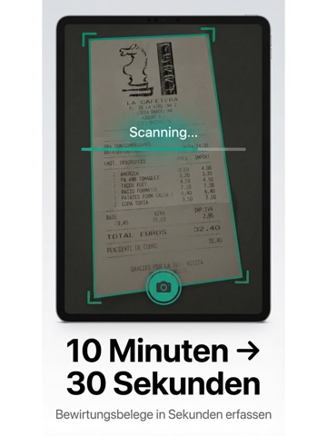 Bewirtung Belegscanner iPad screenshot