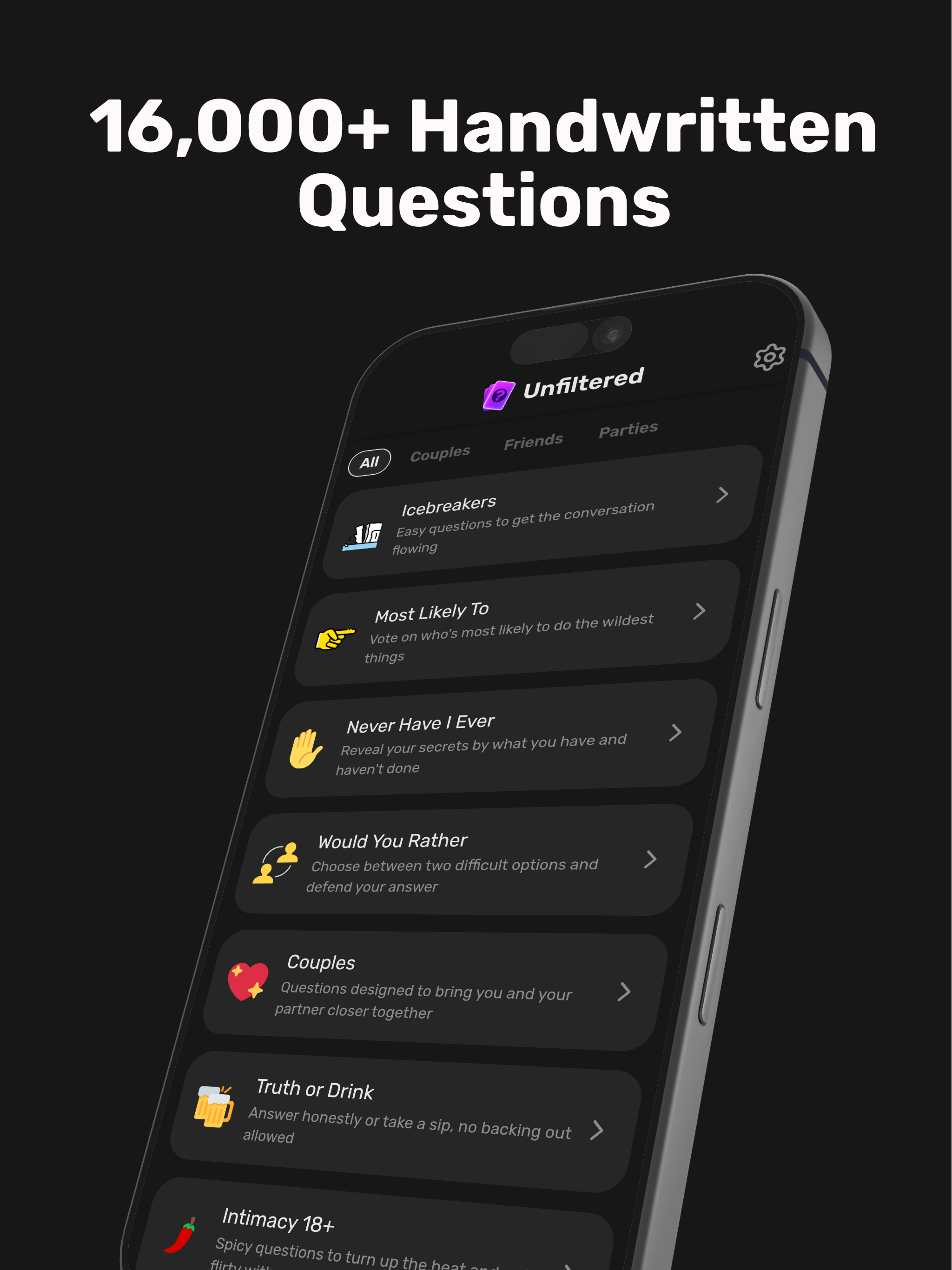 Unfiltered: Question Card Game screenshot 10