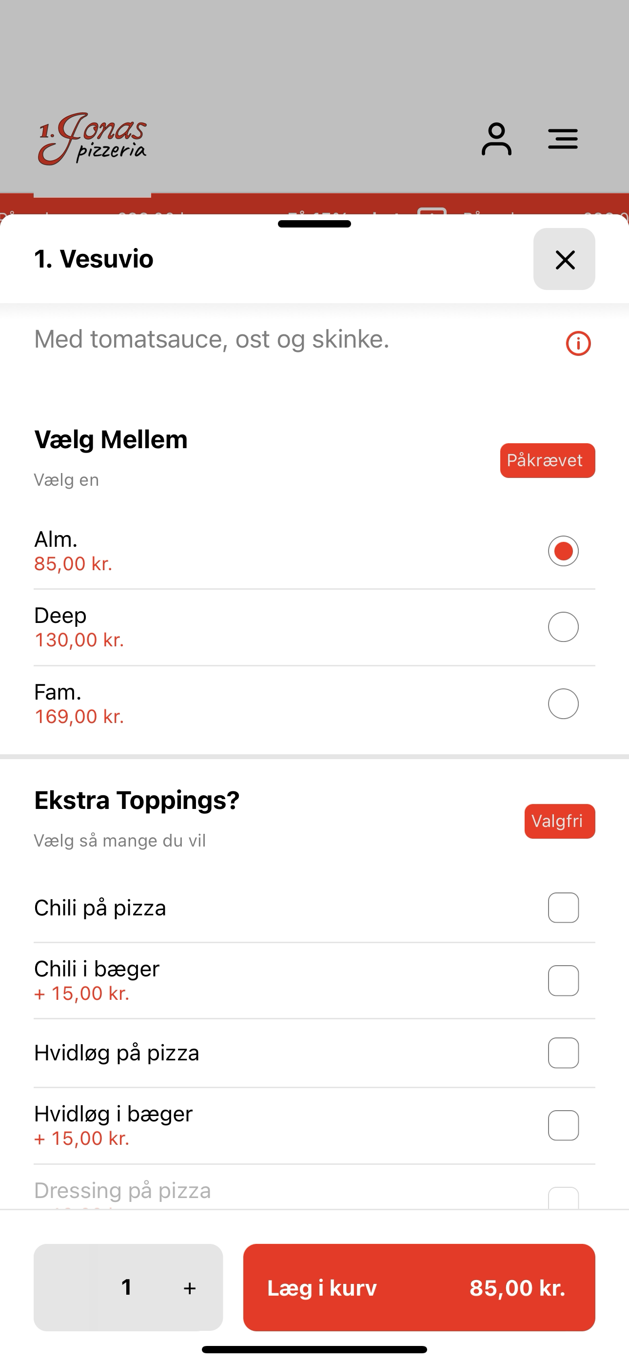 Jonas Pizzeria 2700 DK