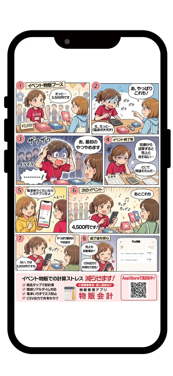 Screenshot #1 pour 物販会計