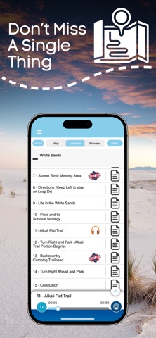 White Sands NP GPS Audio Tour iPhone screenshot