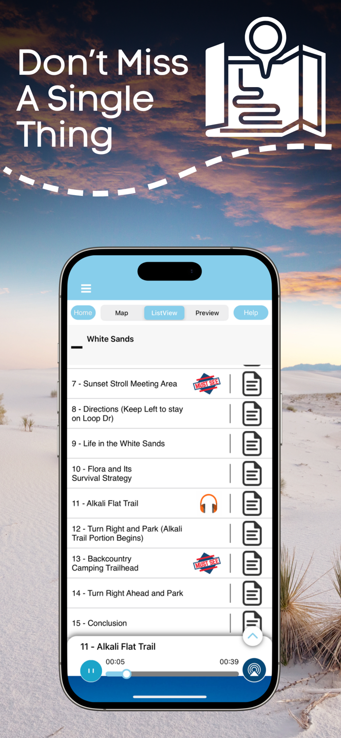White Sands NP GPS Audio Tour