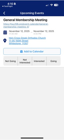 TWU 106 iPhone screenshot