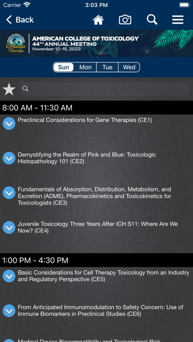 ACT Meetings Screenshot