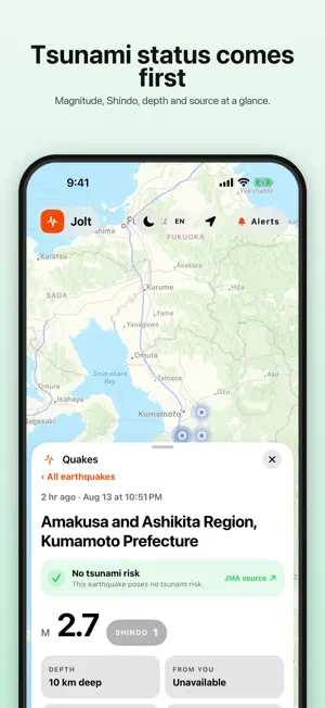 Jolt: Japan Earthquakes screenshot 2
