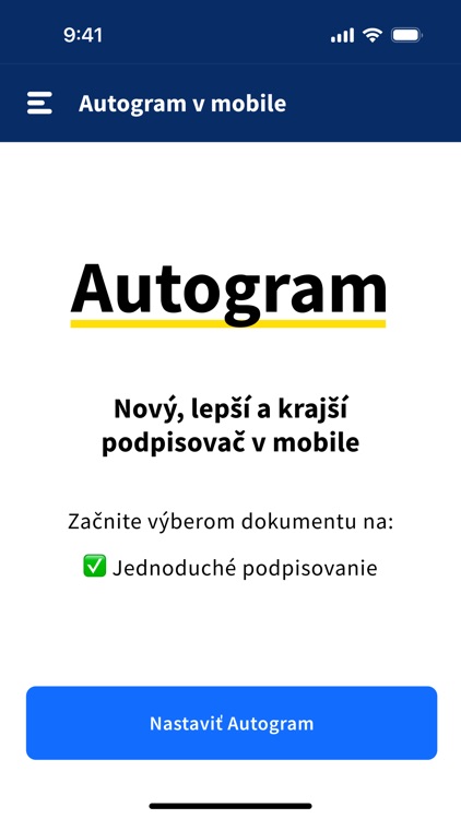 Autogram v mobile