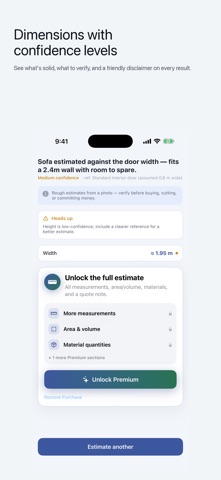 MeasureMate AI - Size Estimate iPhone screenshot