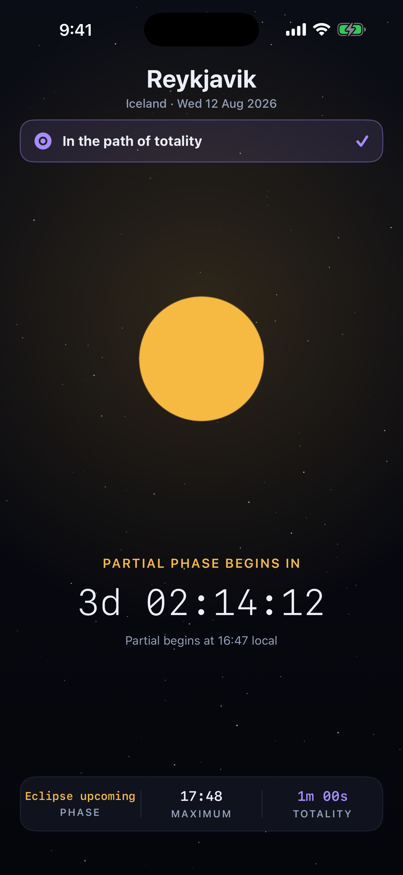 Eclipse 2026: Local Times