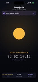 Eclipse 2026: Local Times screenshot