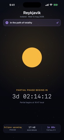 Eclipse 2026: Local Times Screenshot 1 of 4