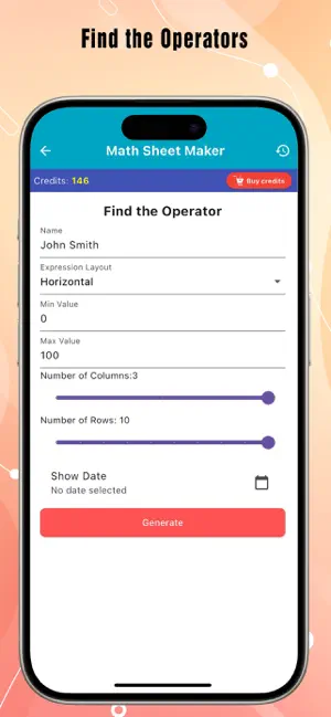 Kid Math: PDF Worksheet Maker screenshot 2