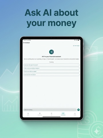 Mochi – AI Finance Assistant iPad screenshot