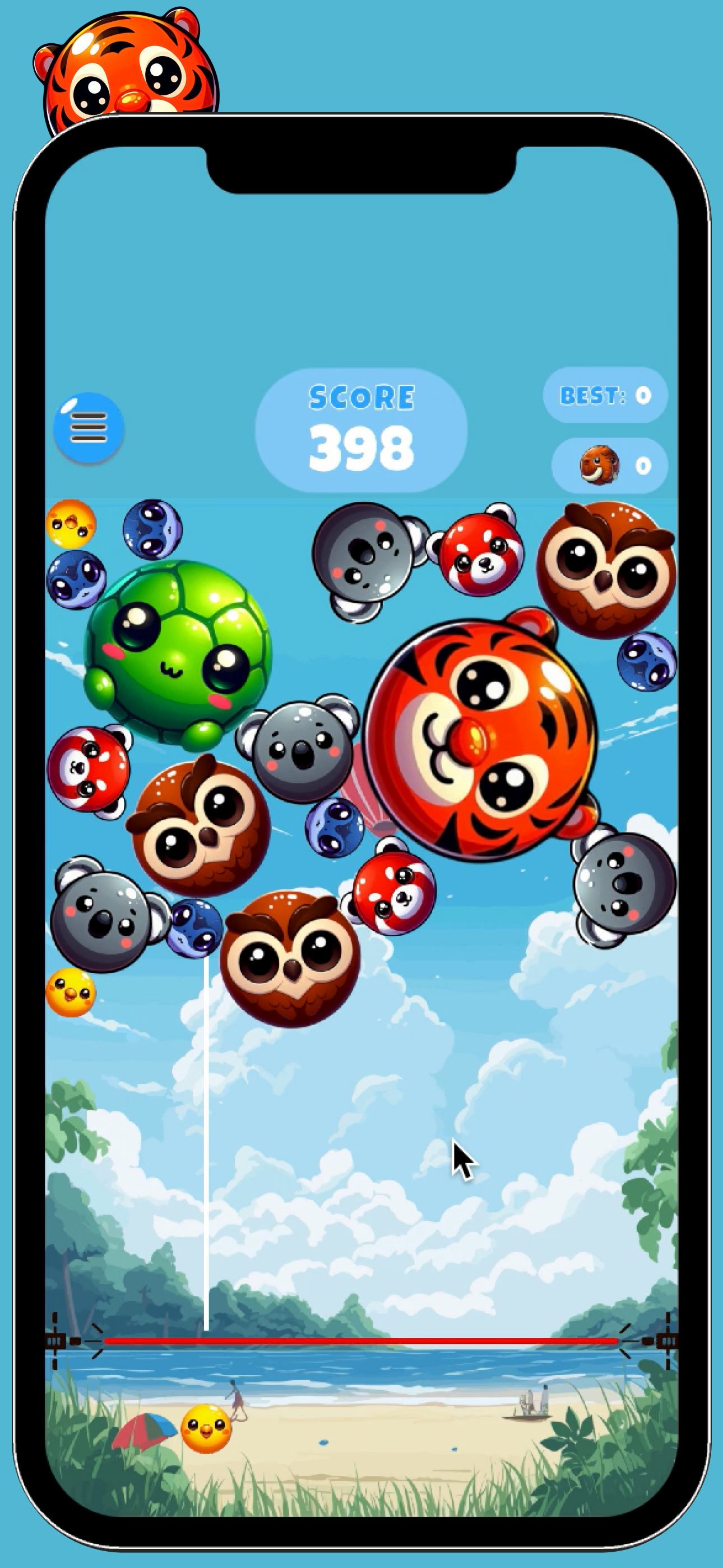 Balloon Merge: Animal Game