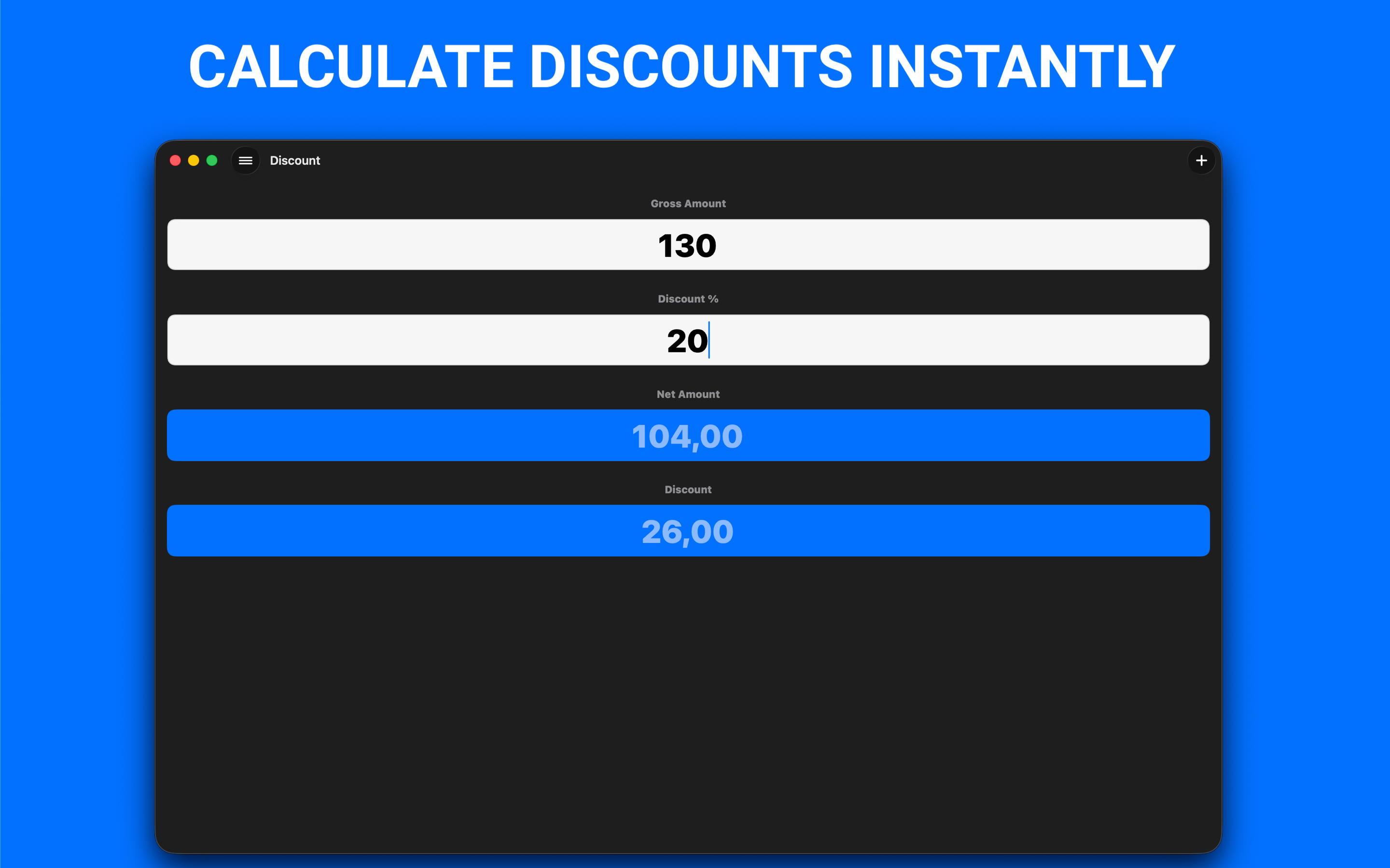 Percentage Calc: Calculator