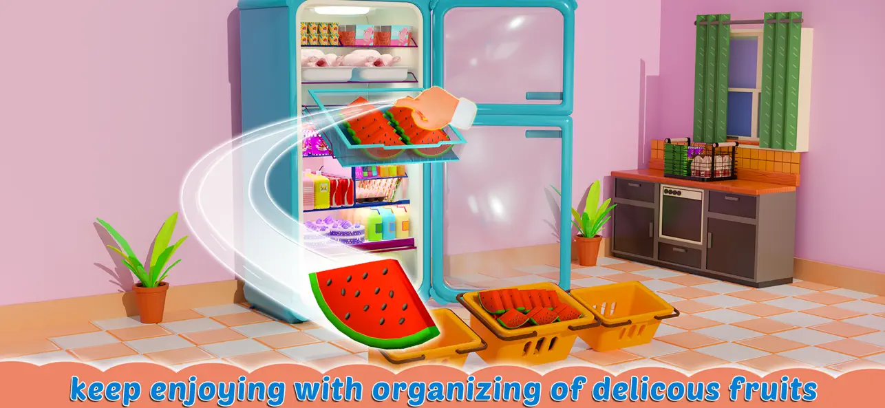 Screenshot #2 pour Fridge Organizer 3D Game