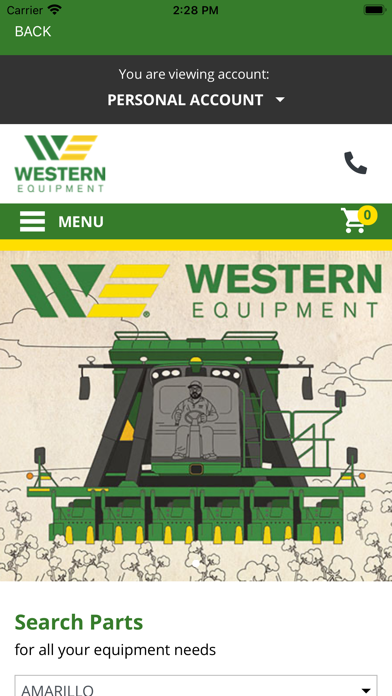 Western Equipment Portal Screenshot