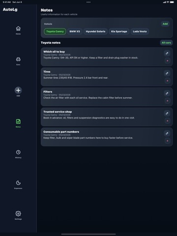 AutoLg iPad screenshot