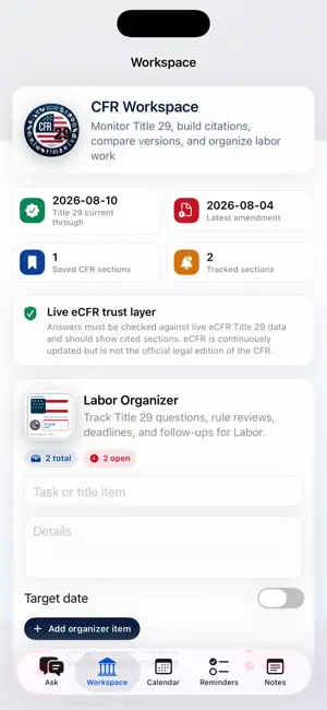 CFR AI - Title 29 screenshot 2