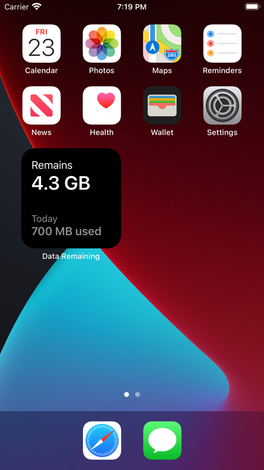 #6. Data Remaining (iOS) 게시자: Rigato inc