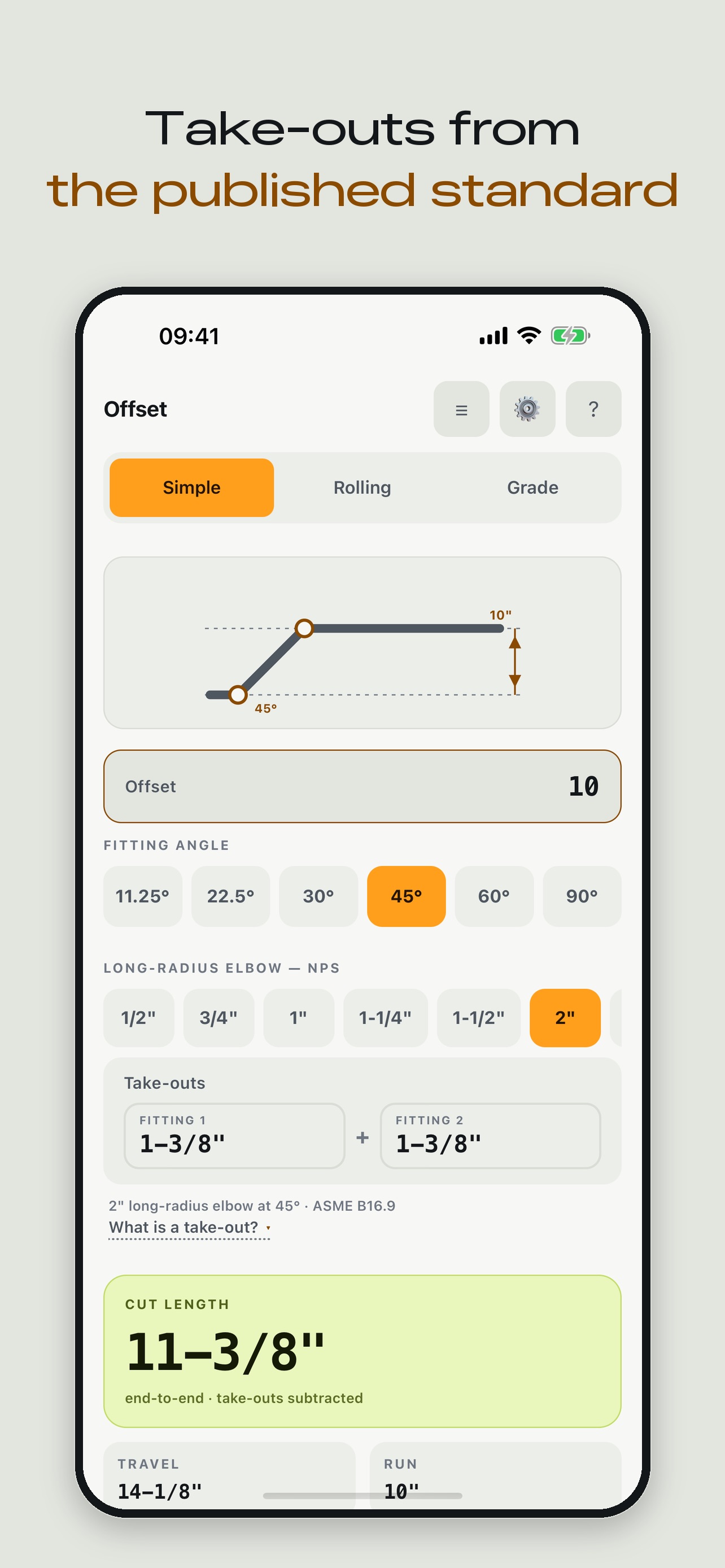 Screenshot 3 of Pipe Offset Calc: Spoolset