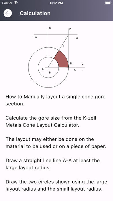 Screenshot #3 pour Sheet Metal Cone Calculator