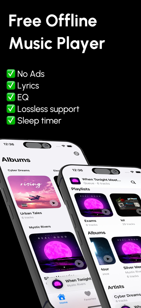 Steve - Ad-Free Music Player screenshot 1