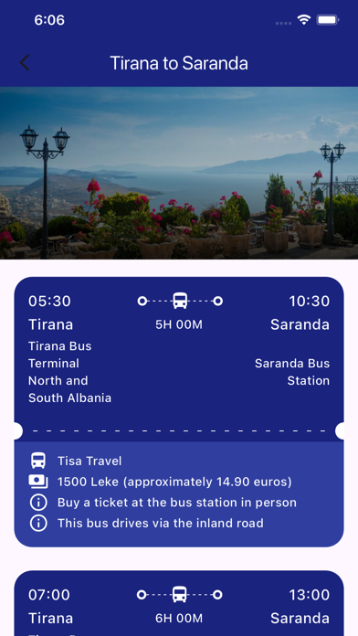 Screenshot #2 pour Albania Bus Timetable